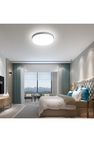 Vkemall 24w Led Tavan Lambası, Ac85-265v, 2800-3200k Sıcak Beyaz Işık, Dairesel Desen, 2160lm Parlaklık Sıcak Beyaz