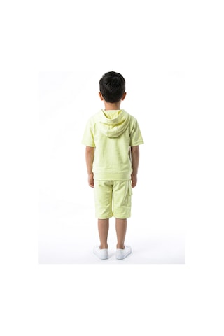 Xo Kids Erkek Çocuk Yazlık 2li Alt Üst Takım Tişort + Şort 2-7 Yaş 3222 Limonlu Yeşil