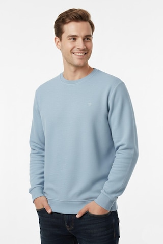 Dynamo Erkek Sıfır Yaka Selanik Sweatshirt Regular Kalıp Bgl-st04926 Mavi