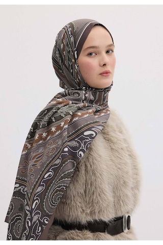 Freshscarfs Vintage Paisley Desen Şal Vizon