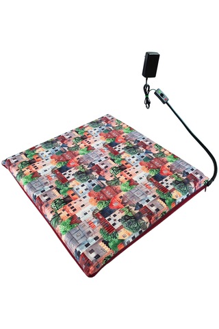 Kedi Minderi Isıtmalı Model 45x45cm 12v Adaptörlü Su Geçirmez Kdtes77