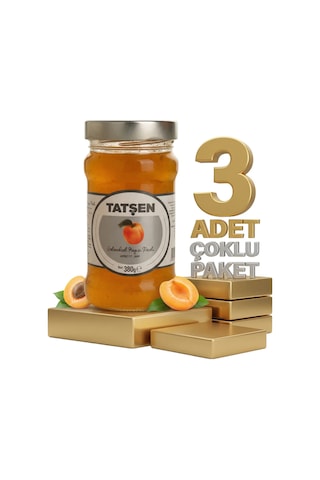 Tatşen Cam Reçel Kayısı 3x380 Gr