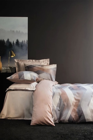 Helix Kahve 210 Tc 83 Tel Dijital Pamuk Saten Tek Kişilik Nevresim Takımı