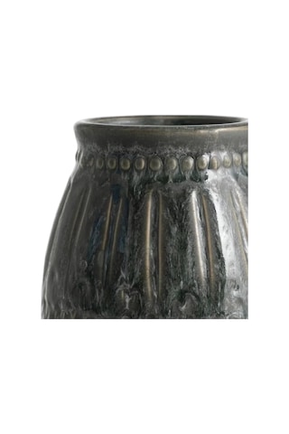 Şık Seramik Vazo - 15 X 22 Cm Açık Ahşap