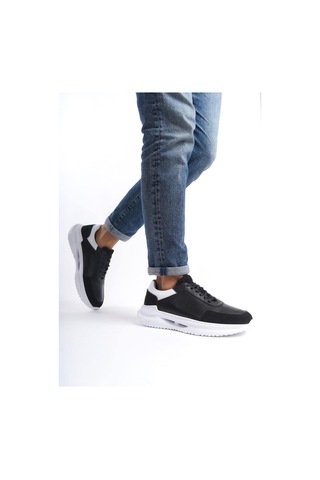 Mubiano Hakiki Deri Mbkry028-s Erkek Siyah Sneaker & Spor Ayakkabı Siyah