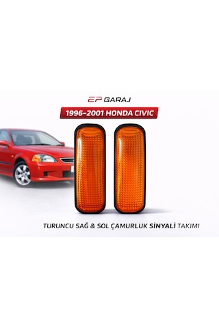 Honda Cıvıc 1996 2001 Model Turuncu Çamurluk Sinyali Sağ + Sol Takım 0