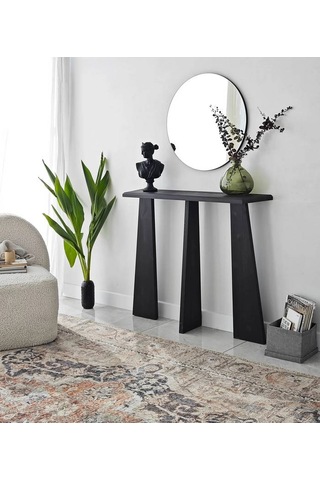 Ela Wood Working Cleopatra Masif Ağaç Dresuar 100cm Siyah