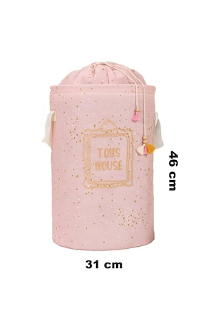 Alas Baby Yuvarlak Torbalı Kirli Sepeti Pembe