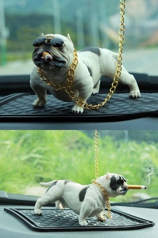 Araba İçi Torpido Üstü Simülasyon  Pitbull Köpek Dekorasyon