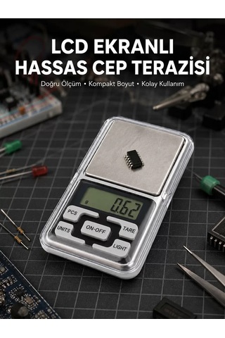 Kapaklı Dijital Cep Terazisi Hassasiyet 300 Gr Yeni Nesil Belirtilmemiş