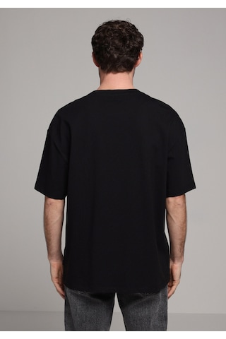 Colin's Colins Oversize Fit Yuvarlak Yaka Düz Erkek Siyah Kısa Kol Tişört Cl1080061 Q1.v1 Blk Siyah