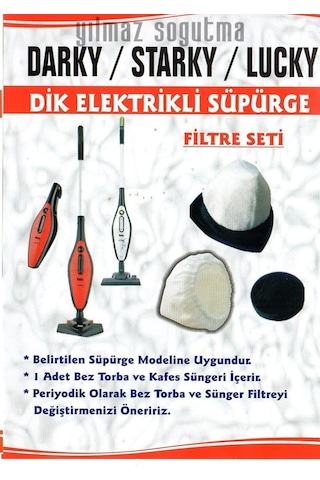 Fakir Darky Dik Süpürge Bez Toz Torba Ve Kafes Süngeri - 5 Adet