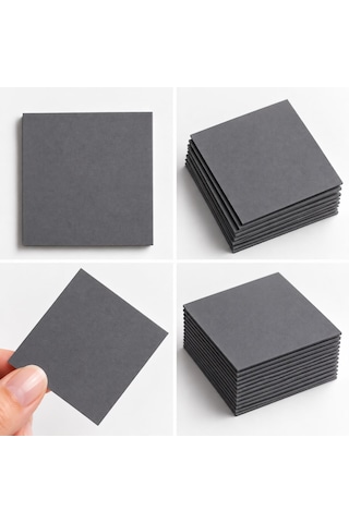 Küp Bloknot, 8x8 Cm, Yapışkansız Not Kağıdı, Gri Yeşil Renkli Not Kağıdı, Bloknot Yedek Kağıdı