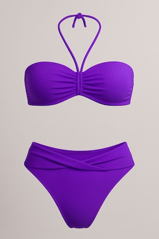 Deep Beach Straplez - Twist Bikini Takım Siyah
