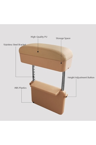 Araba Kol Dayama Desteği Ayarlanabilir Yükseklik Dirsek Dayama Yastığı Kol Dayama Kutusu Ped Orta Konsol Depolama Düzenleyici