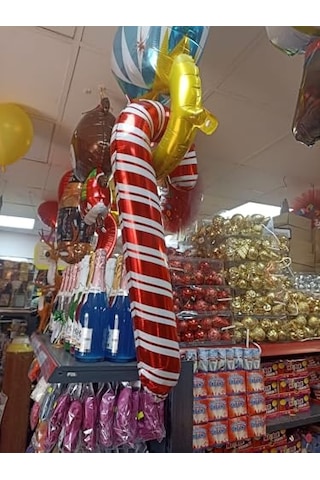 Yılbaşı Ağacı Süsü Noel Gold Şekerleri Yılbaşı Temalı Hediyeler Folyo Noel Balonu 1 Adet 84-39 Cm Genel