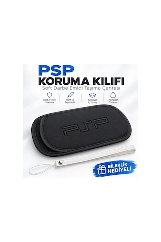 Psp Koruma Kılıfı 1000 2000 3000 E1004 Uyumlu Darbe Emici Koruyucu Çanta Bileklik Hediye