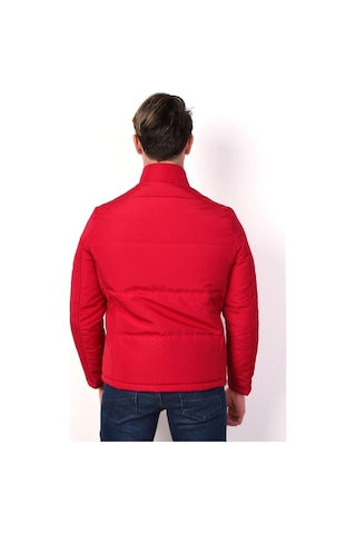 Dik Yaka Regular Fit Fermuarlı Erkek Kapitone Mont