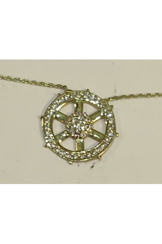 8 Ayar Altın Kolye-Dümen-2.39 Gm-43 Cm-Zincide Altın