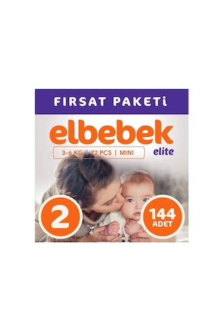 Elbebek Elite Bebek Bezi 2 Numara Mini Fırsat Paketi 144 Adet 2'li