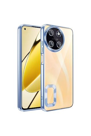 Nourthkiingdom Realme 11 4g Kılıf Kamera Korumalı Logo Gösteren Nrtk Omega Kapak - Lila Lila