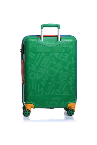 Benetton Orta Boy %100 Polipropilen Kırılmaz Valiz Yeşil Bnt2000 Yeşil