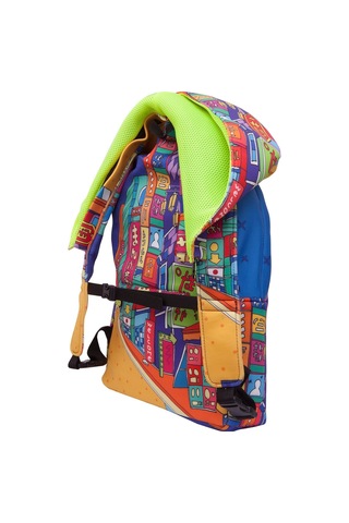 İkigai City Serisi Okula Dönüş Okula Dönüş Tokyo Kapüşonlu Büyük Sırt Çantası - Renkli Çok Renkli