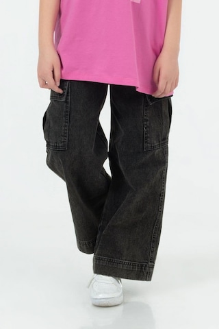 Dmb Kids Kız Kot Kargo Pantolon 24ydmb0200 Siyah