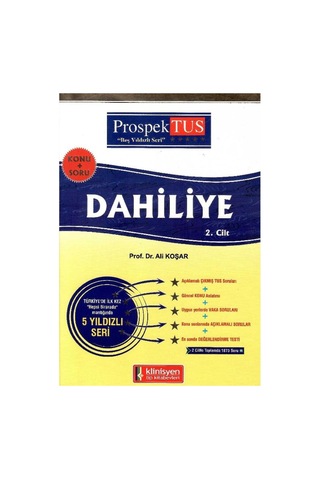 Dahiliye 1. Ve 2. Cilt Takım Konu Ve Soru İçerikli - Prof.dr.ali Koşar
