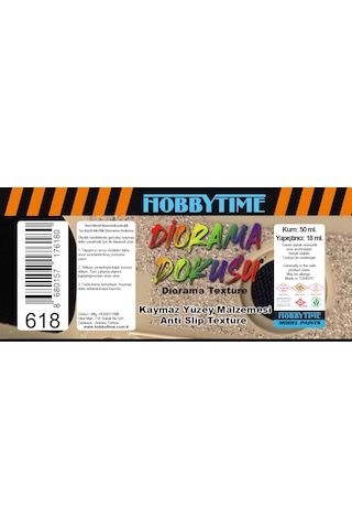 Hobbytime 618 50+18 Ml. Kaymaz Yüzey Malzemesi Anti Slip Texture -36597