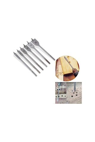 Yüksek Karbonlu Çelik Yaprak Matkap Ahşap Oyma Delme 6 Adet 12 Mm 24 Mm
