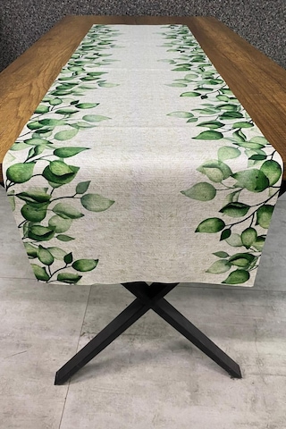 Okaliptus Desenli Runner 40x140 Cm Renkli