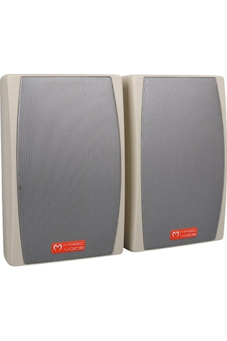 Magicvoice Mv-24 13 Cm 50 Watt Komütatörlü Hat Trafolu Beyaz Sütun Hoparlör 2'li Okul Cami Konferans Salonu Hoparlörü