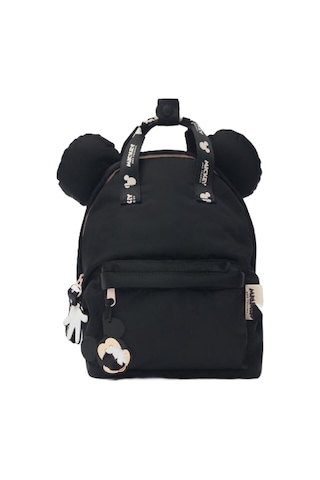 Vkemall Günlük Kullanıma Uygun Siyah Nilon Çift Askılı Çanta 26x19x11cm, 300g, Polyester Forro