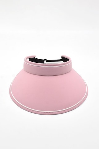 Kadın Geniş Siperli Pembe Vizör Şapka Uv Koruyucu Siperlik - Pembe