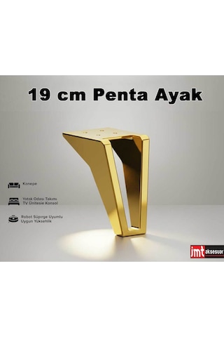 Penta 15 Cm Altın Koltuk Baza Dolap Tv Ünitesi Yatak Odası Konsol Çocuk Ve Genç Odası Ayağı Altın