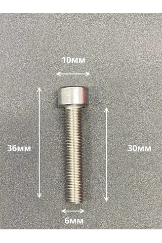 23 Bolta Krepez M6x30 Paslanmaz Çelik Altıgen Vida, Dın 912, 10 Adet 161247235 Diğer