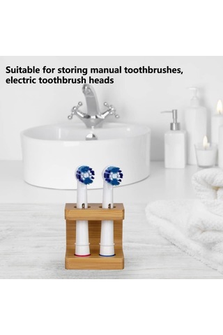 Bambu Diş Fırçası Başlığı Tutucu, Saklama, 4 Bölme Diğer