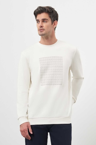 Morven Erkek Ekru Trend Bisiklet Yaka Sweat-shirt 25ks063003454 Ekru Ekru