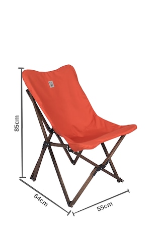 Bag The Joy Ahşap Antrasit İskelet - Kiremit Kılıf Sandalye Turuncu