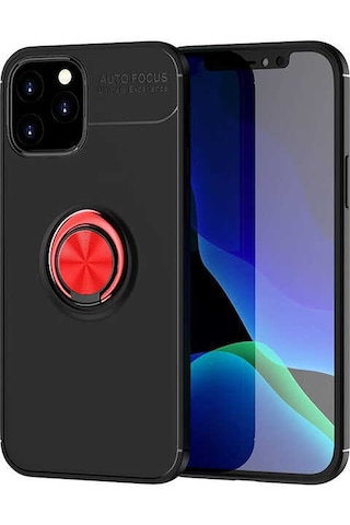 Apple Uyumlu iPhone 12 Pro Max Uyumlu Zore Ravel Silikon Kılıf-siyah-kırmızı Siyah-Kırmızı -