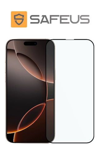 Safeus Tam Kaplayan Parmak İzi Bırakmayan Safir Ekran Koruyucu Cam , Apple Uyumlu iPhone 16 Pro Max İle