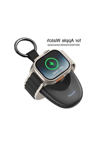 Novahub Newdery 1400 Mah Taşınabilir Kablosuz Şarj Cihazı İos Uyumlu iOs Watch Uyumlu Black Usa Siyah Siyah