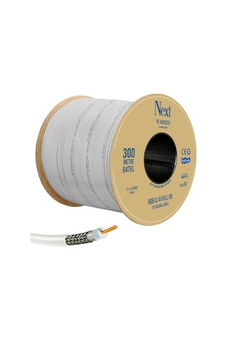 Next Ye-6403 Anten Kablosu Rg6 U4 64 Tel 300 Metre Next Ye-6403 Anten Kablosu Rg6 U4 64 Tel 300 Metre
