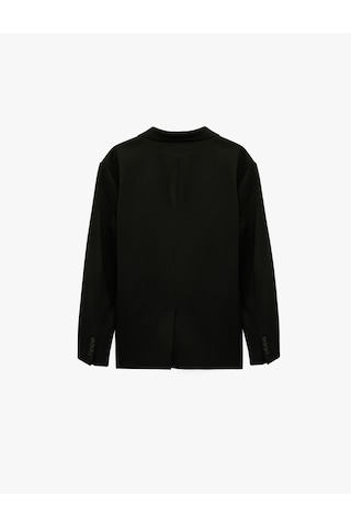 Koton Uzun Kollu Kapaklı Cepli Düğmeli Slim Fit Mono Yaka Blazer Ceket Siyah 6sam50003hk Siyah