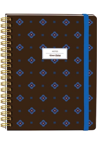 Victoria's Journals Spiralli Sert Kapak 17x24 96 Yaprak Çizgili Defter 123-0071 Kahverengi