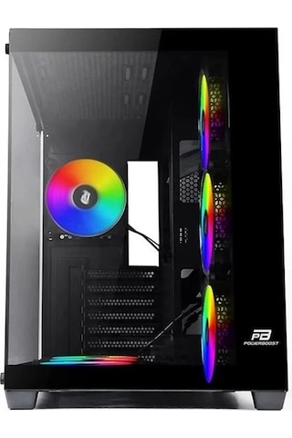 Powerboost PB-SS02B Sea Wiew 7 RGB Fanlı Mid-Tower Oyuncu Bilgisayar Kasası