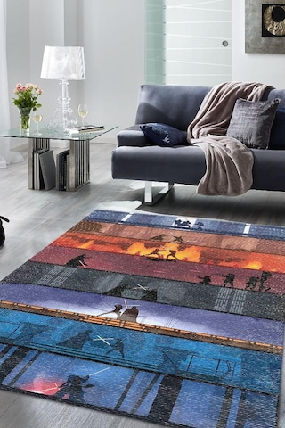 Homshtag Bölümler Film Halısı Star Wars Temalı Film Halısı Çok Renkli