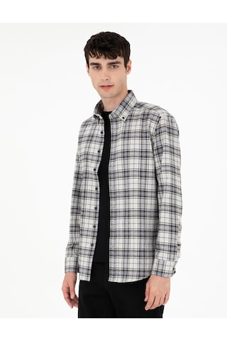 Pierre Cardin Erkek Gri Gömlek Desenli 50292888-vr024 Gri