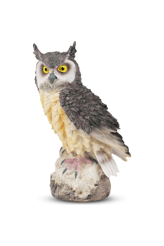 Korkuluk Sahte Kartal Baykuş Caydırıcı Bahçe Avlu Koruma Dekorasyon Caydırıcı Süs Siyah